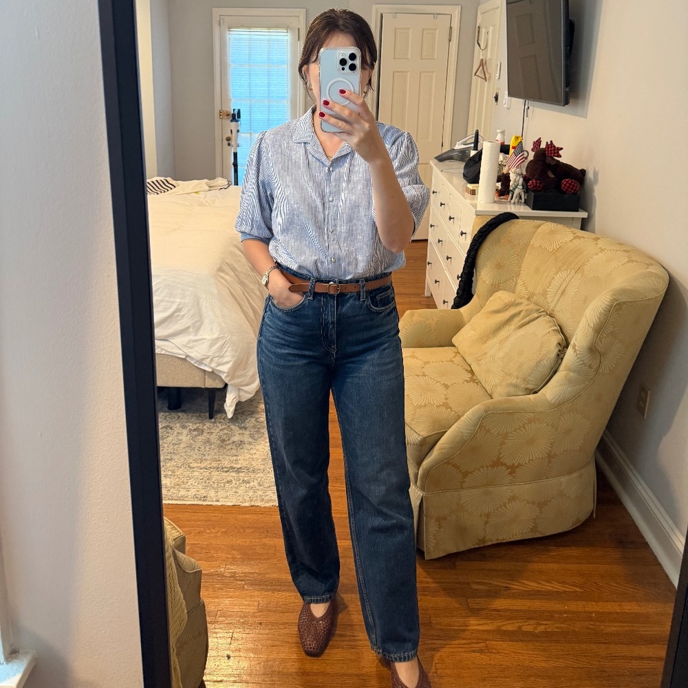 Striped cotton blouse